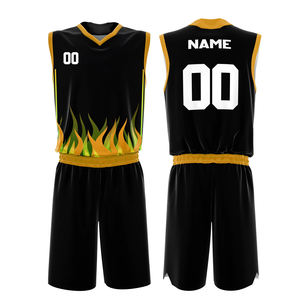 Ensemble de maillot et short de basket-ball de dernière génération, faible MOQ, fabrication professionnelle, uniforme de basket-ball - Product Image 1