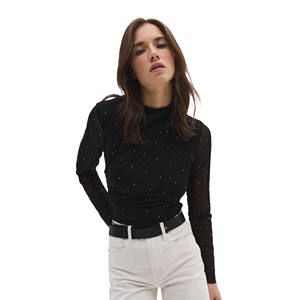 Blusa Elegante para Mujer en Satén, Talla XL, Camisa Casual de Oficina con Logotipo Frontal, 100% Algodón, Tops Coloridos para Damas - Product Image 1