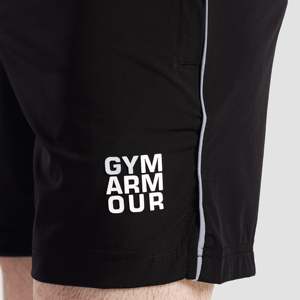 GA Nano Street Style <b>Knee</b>-<b>Length</b> Polyester Shorts Comfortable 100% Woven Polyester Black with Logos Decoration - Product Image 6