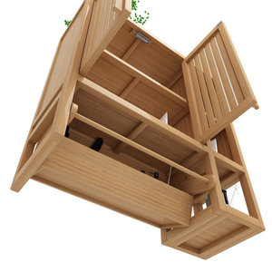 Gabinete de baño de bambú montado en la pared Caja de almacenamiento de inodoro grande para uso en el hogar o la oficina - Product Image 6