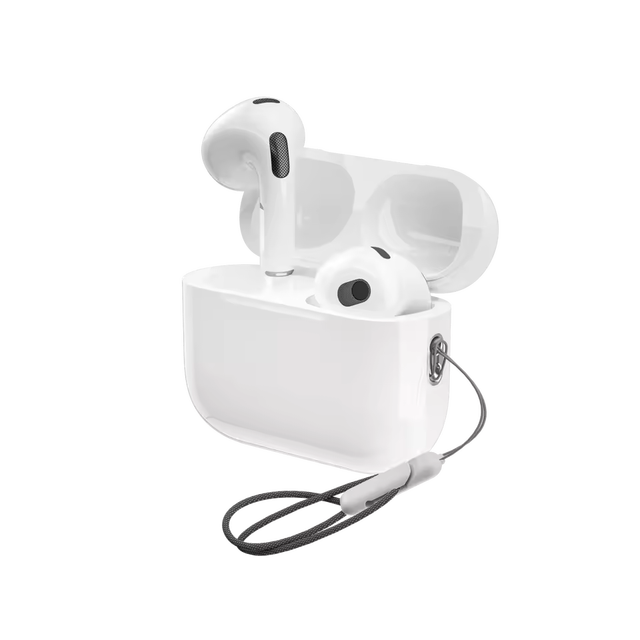 True Wireless for Bluetooth Earbuds Detachable Strap Call Noise Cancellation Crystal Non-Noise Cancelling TWS Earphones