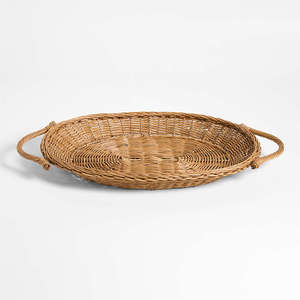 ถาดหวายสานสีน้ำตาลขนาด24 "ถาดเน้นสไตล์ - Product Image 1