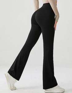 Leggings de yoga décontractés en tricot respirant, taille haute, effet push-up, pour le sport et le fitness, 100 % coton, vente en gros - Product Image 6