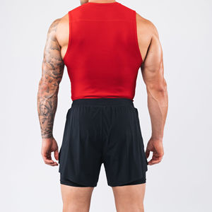 Débardeur de sport pour homme 100% polyester à vendre, couleur unie, coupe ajustée, débardeur de fitness pour homme, débardeur de musculation pour homme - Product Image 2