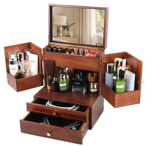 Porte-maquillage en bois massif |   Logo personnalisé |   Fabricant en gros - Product Image 2