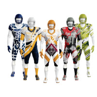 Uniformes de Fútbol Americano Personalizados OEM de Malla Reversible de Spandex/Poliéster, Camisetas Sublimadas de Manga Corta para Jóvenes y Tallas Grandes
