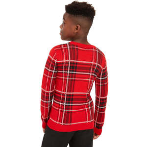 Maglione a Quadri Charter Club per Ragazzi, Taglia Grande, Rosso, per Inverno Autunno Primavera, Cardigan/Gilet in Cotone per Bambini e Bambine - Product Image 3