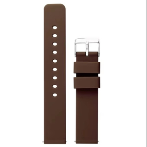 Bracelet de montre intelligent unisexe JD417 marron en silicone sport avec boucle en acier inoxydable, souple et réglable, pièce de rechange pour montre - Product Image 1