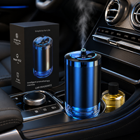 Diffuseur d'huiles essentielles sans eau pour voiture 50 ml, humidificateur intelligent à huiles, diffuseur d'arômes 5 niveaux de brume, humidificateur de voiture en alliage d'aluminium