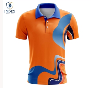 Camiseta Polo de Manga Corta para Hombre, Marca INDEX APPAREL, con Estampado Geométrico Degradado, de Secado Rápido, Tejido Deportivo - Product Image 5