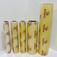 Le plus vendu 2025 Usine PVC Cling Wrap Alimentaire Film Jumbo Rouleau Pour Alimentaire En Plastique Wrap alimentaire film 10/12 mic Film Transparent