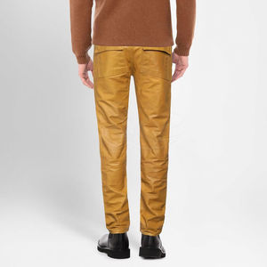 Pantalones de Cuero Casuales para Hombre Más Vendidos, Diseño Ligero con Cierre de Botones, Precio Razonable, Pantalones de Cuero para Hombre - Product Image 3