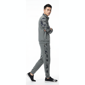 Survêtement de sport nouvelle collection d'automne veste de camouflage décontractée à manches longues pull à col montant survêtement pour hommes vente en gros - Product Image 4