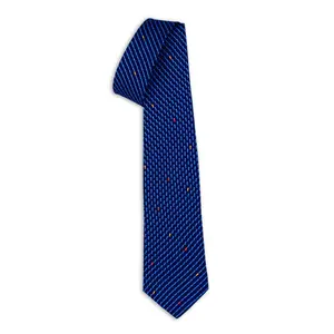 Corbatas de seda exclusivas Colección Lecce Azul marino-Corbata italiana de seda 100% de siete pliegues-Eleva tu aspecto con lujo