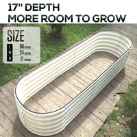 Jardinière surélevée classique en acier inoxydable pour extérieur, pots de jardinage durables, respectueux de l'environnement, pour usage domestique, montage facile, légers