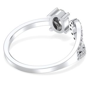 Bague Réglable en Or Massif 14K avec Moissanite de Coupe Ovale de 0,54 Carat, Design Classique REYES, Cadeau de Fiançailles de Luxe pour Femmes - Product Image 4