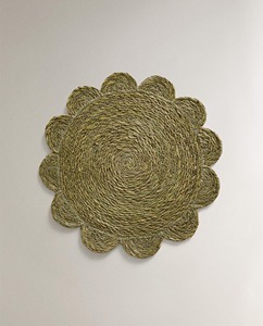 Napperon floral en jonc de mer Produits écologiques Napperon fabriqué au Vietnam Décoration de table en gros - Product Image 1