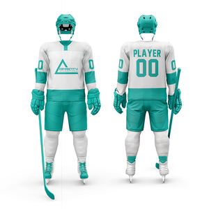 Prix d'usine uniformes de hockey sur glace en polyester personnalisés Fabricant OEM ODM Techniques de sublimation de broderie Maillots sur mesure - Product Image 5