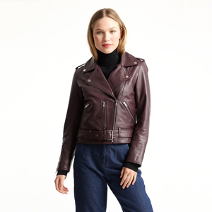 Chaqueta de piel de oveja con cremallera frontal para mujer, alta calidad, peso ligero, elegante, para invierno, 2022 - Product Image 1