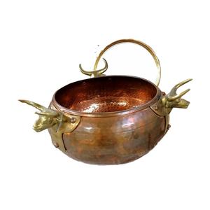 Nouveau bol de spa en cuivre martelé moderne antique plaqué traditionnel pour la pédicure à tremper les pieds - Product Image 1