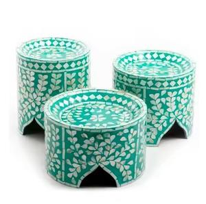 Supports à gâteaux en nacre de style marocain Présentoir à gâteaux contemporain, fruits, chocolat et fruits secs Options de stockage - Product Image 4