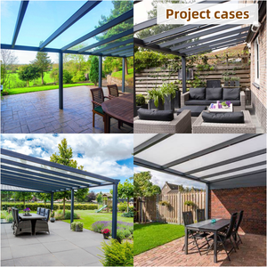 Véranda d'extérieur moderne Pare-soleil Polycarbonate Terrassendach Terrasse Auvent Patio Cover - Product Image 4