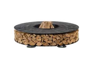 Modern Iron <b>Wood</b> <b>Burning</b> <b>Fire</b> <b>Pit</b> Sleek Design Patio Backyard Centerpiece Functional Stylish Contemporary Elegant Handmade - Product Image 2