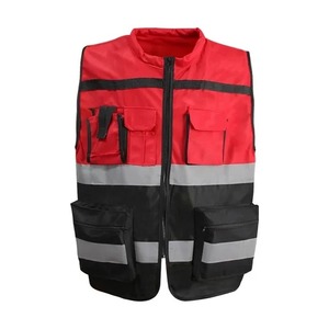 Manufacturer Custom Reflective <b>Safety</b> Vest 100% Polyester Reflective Jacket High Visibility <b>Safety</b> Reflective Vest - Product Image 5