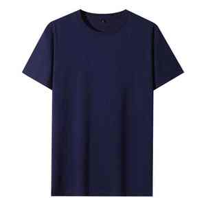T-shirt personnalisé à manches courtes pour homme, 100 % coton, décontracté, confortable, respirant, en tissu tricoté extensible, grande taille, anti-boulochage - Product Image 3