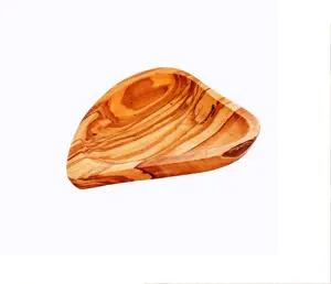 Prato de manteiga em forma de coração, prato de servir em madeira de acácia, produto artesanal e sustentável de alta qualidade