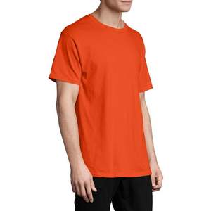 100% Algodón puro verano marca de gama alta hombres manga corta cuello redondo estilo de moda media manga Top transpirable camiseta - Product Image 4