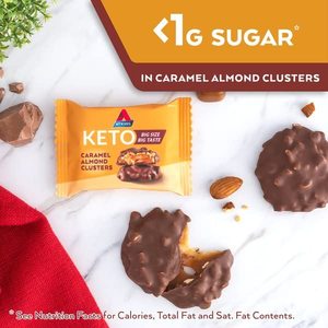 Atkins Caramel Almond Clusters, Gluten Free, High in Fiber, 1g Sugar, 2g Net Carb, Keto Friendly, 20 Count - Product Image 5