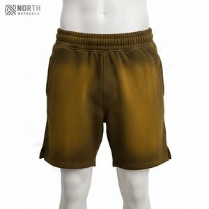 New Arrival Acid Washed <b>Shorts</b> <b>Men</b> Casual Jogger <b>Sweat</b> 100% Cotton Fleece Acid Washed Unisex Style Streetwear <b>Shorts</b> Custom Logo - Product Image 2