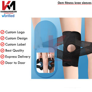 Genouillères de compression réglables et durables, respirantes, à bas prix, pour la musculation, en nylon/coton/polyester, de qualité supérieure - Product Image 4