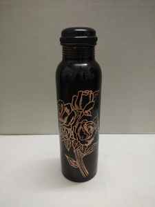 Vantage Hot Incroyable Look Pur Cuivre Poudre Enduit Fleur Conception Antique Offre Spéciale Ayurveda Bienfaits Pour La Santé Bouteille D'eau Potable - Product Image 2