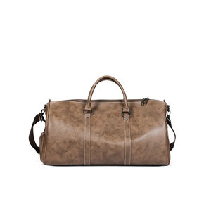 Sac de voyage polochon vintage en cuir de vachette fou avec sac de week-end à plusieurs compartiments - Product Image 5