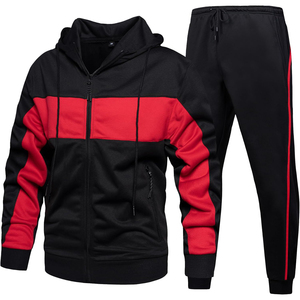 Ensemble de survêtement en coton uni unisexe, pantalon de survêtement, survêtement personnalisé, pantalon de survêtement et sweat-shirt, ensemble de jogging 2 pièces pour homme - Product Image 1