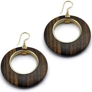 Fabricant en gros de boucles d'oreilles en bois, écologiques, traditionnelles et pour les fêtes - Product Image 4