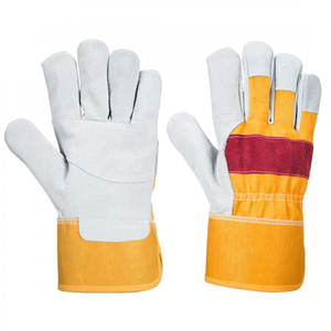 Venta directa de fábrica Guantes de trabajo de seguridad de cuero de vaca Agarre firme Anti-Impacto Uso general Pantalla táctil Rigger Guantes DE TRABAJO - Product Image 1