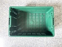 Caisses en plastique robustes empilables de style maillé pour la production de légumes et de fruits, boîtes de stockage polyvalentes pour produits frais