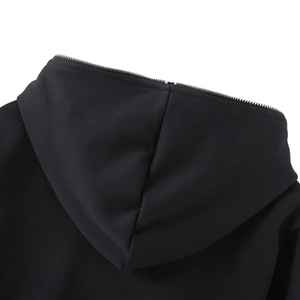 Sudadera con capucha informal de algodón 100% con cremallera completa para hombre, ropa de calle estilo Hip Hop con patrón sólido bordado, moda de primavera, cuello con capucha - Product Image 3