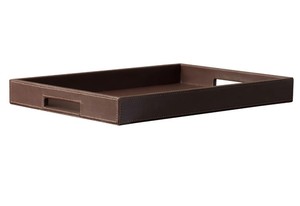 Bandeja de servicio de cuero para decoración del hogar de lujo, decorativa para mesa de centro, hogar, sala de estar, oficina, bandeja de cuero, artículo de uso para servir - Product Image 3