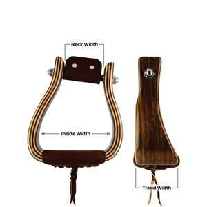 Estribos de Carreras de Caballos de aluminio y madera personalizados de alta calidad Equipo de equitación de seguridad de estilo occidental para deportes - Product Image 1