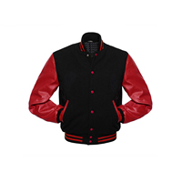 Blouson universitaire décontracté pour homme avec col montant et motif lettres, en polyester/coton, idéal pour l'hiver