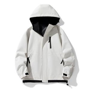 Polyester Softshell Material Custom Solid Plain <b>Jacket</b> For <b>Men</b> High Quality Breathable Warm Heavy-weight Windproof <b>Men's</b> <b>Jacket</b> - Product Image 4