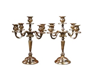 Candelabro de plata, candelabro tradicional de 5 velas, diseño clásico elegante, cena de boda, fiesta, evento Formal, centro de mesa - Product Image 5