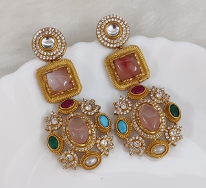 Pendientes Inspirados en Sabyasachi, Pendientes de Lujo de Primera Calidad, Perfectos para Fiestas, Complementan Tanto la Ropa Étnica como la Occidental - Product Image 2