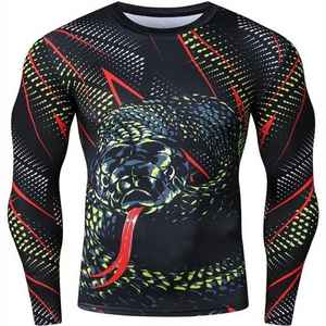 Sublimated Full Sleeve <b>MMA</b> <b>Rash</b> <b>Guard</b> BJJ <b>Rash</b> <b>Guard</b> Compression Shirt <b>MMA</b> <b>Rash</b> <b>guard</b> for Men - Product Image 1