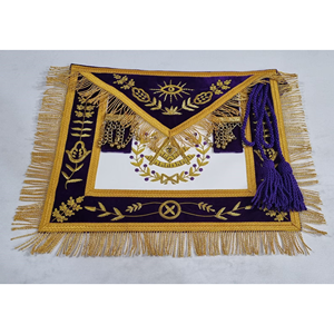 Delantal de Rito de emulación maestra, manualidades bordadas para Masonic Grand Lodge Master con cuello de cadena de costura de punto de cruz - Product Image 2