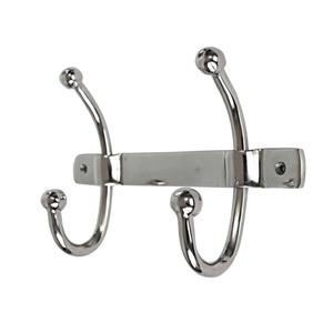 Large <b>Rail</b> Bathroom Door Mount Shiny Polish Aluminium Wall Decor Multifunctional Hooks & <b>Holder</b> Clothes <b>Towel</b> Key Hanger Use - Product Image 2